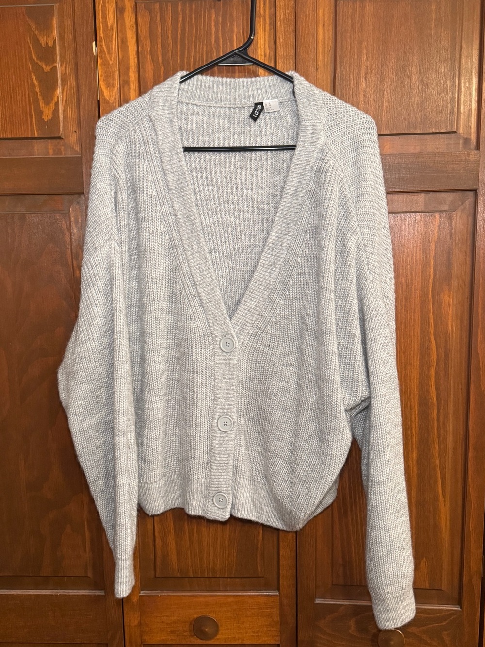 H&M Gray Cropped Cardigan Size XL